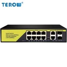 POE Gigabit Switch 52V with 8-Port POE+2 Uplinks+2 SFP IEEE 802.3 af/at 1G Switch Suitable for IP camera/Wireless AP/POE camera POE Gigabit Switch 52V with 8-Port POE+2 Uplinks+2 SFP IEEE 802.3 af/at 1G Switch Suitable for IP camera/Wireless AP/POE camera