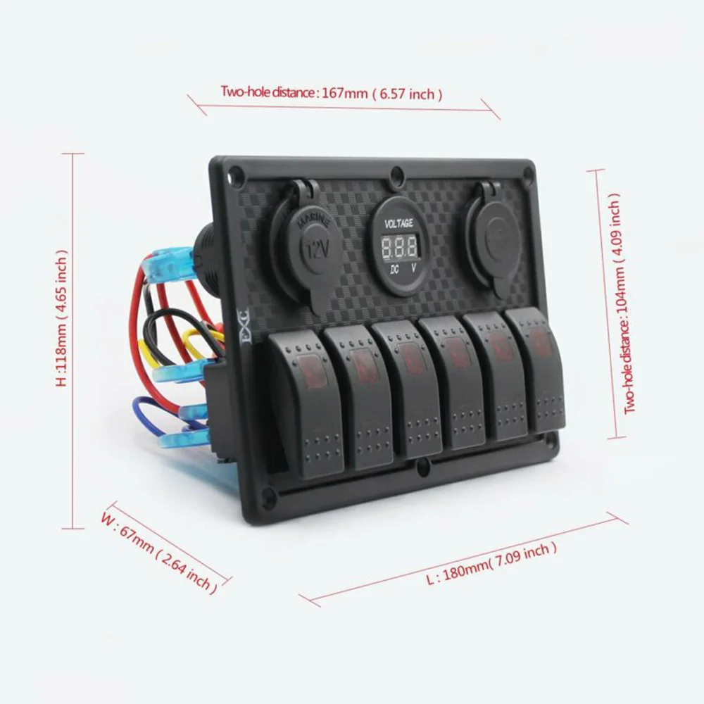 Аксессуары кулисный переключатель панель морской вольтметр ABS оранжевый