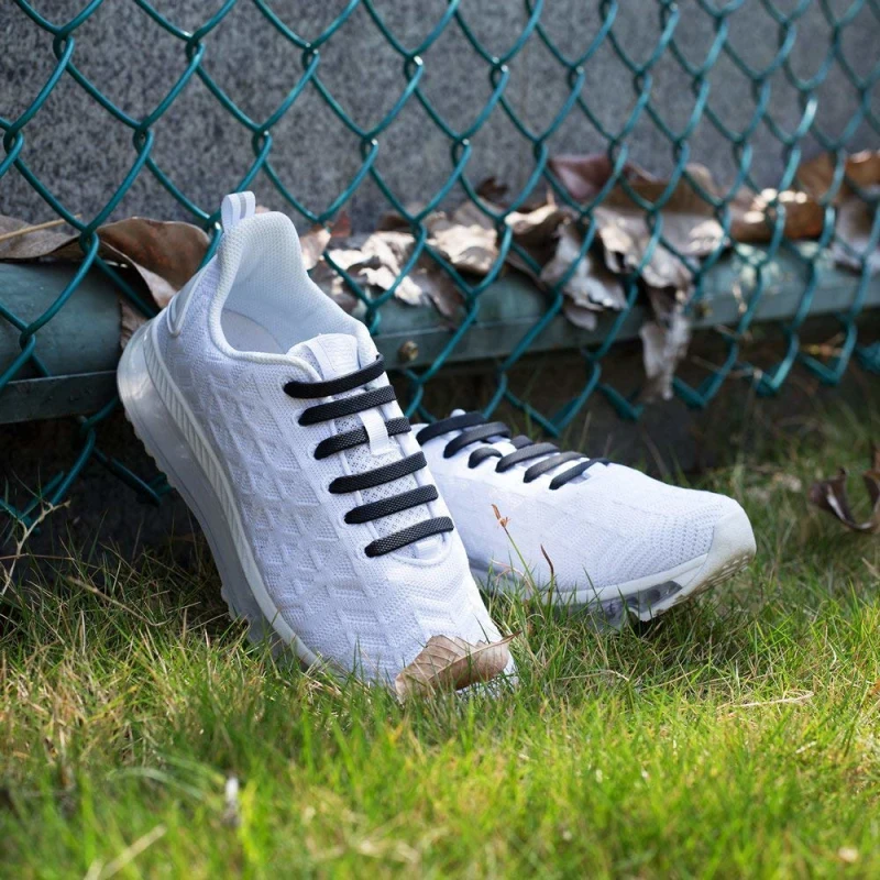 Cordones fáciles de atar para adultos, cordón de zapato plano de silicona elástica, 16 Uds.