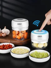  Electric Kitchen Chopper Garlic Masher Meat Grinder Mini Food Garlic Vegetable Chopper Crusher Rechargeable Food Processor 