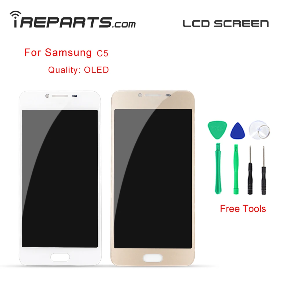 IREPARTS, сменный OLED ЖК-дисплей для samsung C5, сенсорный экран, SM-C5000 c5000, 5,2 дюймов, ЖК-дисплей+ инструменты, подарок, бесплатно