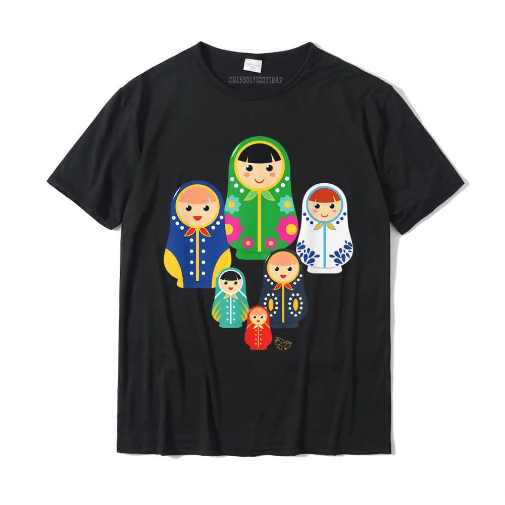 Boy Newest Comics Tops T Shirt O Neck Fall 100% Cotton Top T-shirts comfortable Short Sleeve Normal Tops T Shirt Matryoshka Russian Nesting Dolls Russia Gift T-Shirt__29874 black