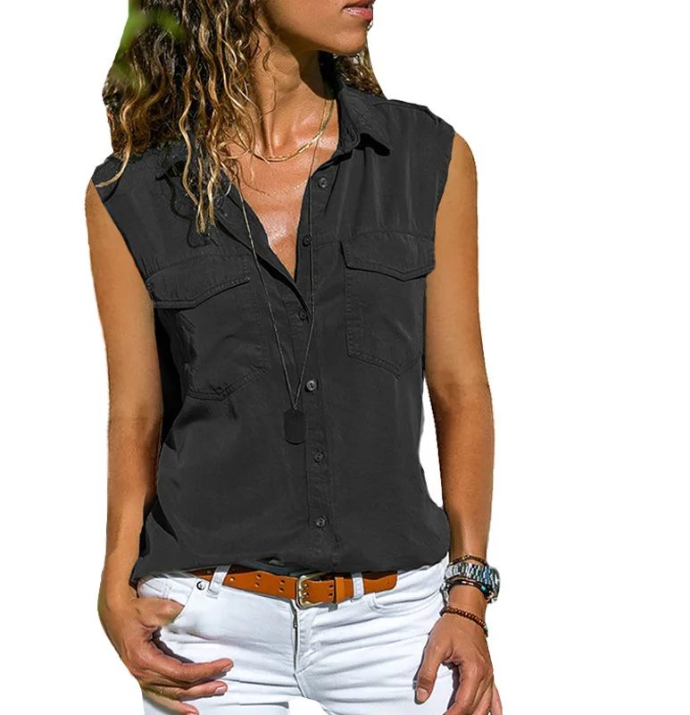 Blusa de Mujer⇒ Blusa Cuello en V Mujer| En ChollosCanarias.es