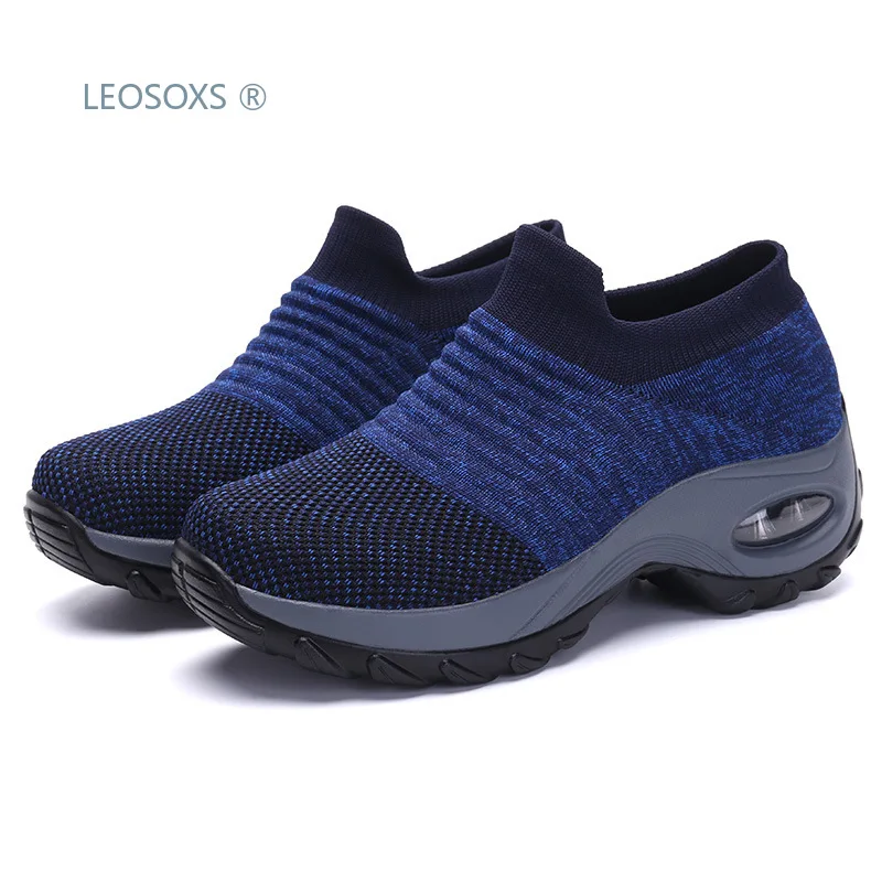 

2020 Women's Air Cushion Fly Woven Athletic Shoes Booties Shoes Breathable Fashion Casual Shoes Socks Shoes