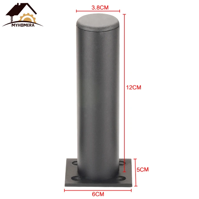 Myhomera 4Pcs/Set Furniture Feet Legs Adjustable Cabinet Sofa Leg 60/80/120/180/250mm Aluminum Cupboard Coffee Table Protec Foot Black 120mm