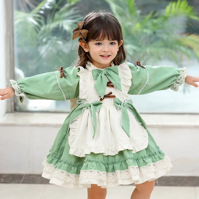 

New Lolita Children's Dress long sleeve casual dress for baby girls