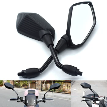 

black Universal 10mm motorcycle rearview mirror large size mirror For SUZUKI GSXR1300 GSX650F GSF650 BANDIT GSX1250 F/SA/ABS