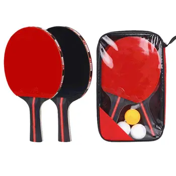 

High Quality Sports and Entertainment Table Tennis Paddles Ping Pong Racket 2 Paddles with 3 Balls Set Semi-pro Rubber