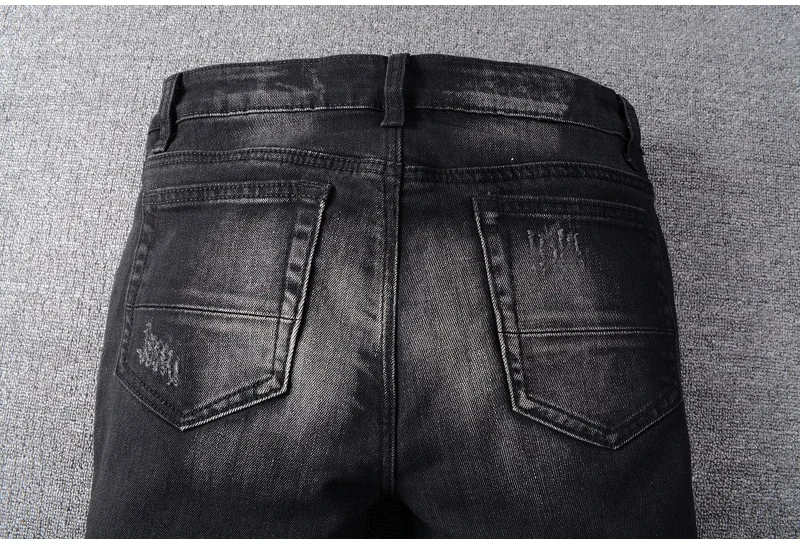 Sokotoo мужские из искусственной кожи лоскутные байкерские джинсы для мотоцикла узкие молнии черные Стрейчевые джинсовые брюки