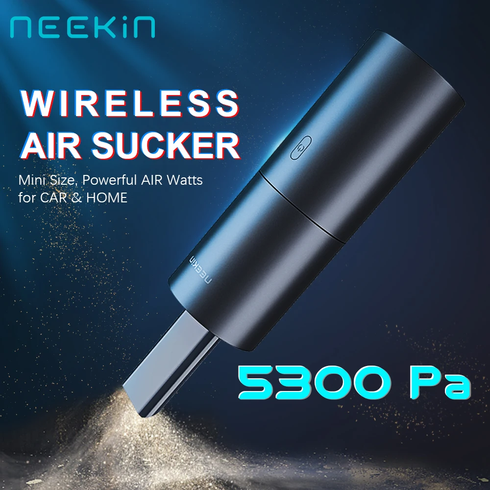 Мощный беспроводной пылесос Neekin 5300Pa автомобильный ручной для