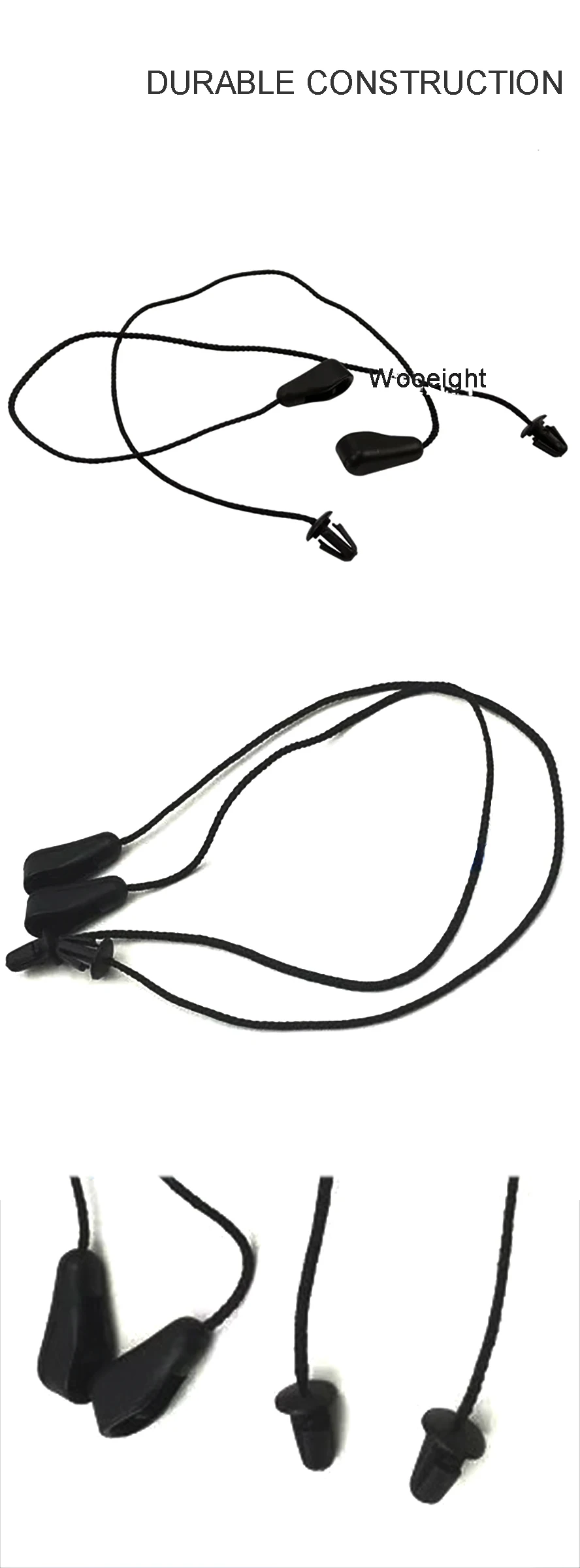 Wooeight 2Pcs Black Onwards Parcel Shelf Fixing Straps Cord String Fit for Ford Focus MK2 II 2004-2007 2008 2009 2010 2011 (7)
