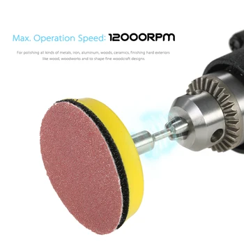 

60PCS 50mm 2" Sander Disc Sanding Disk 100-2000 Grit Paper with 2inch Abrasive Polish Pad Plate for Rotary Tool