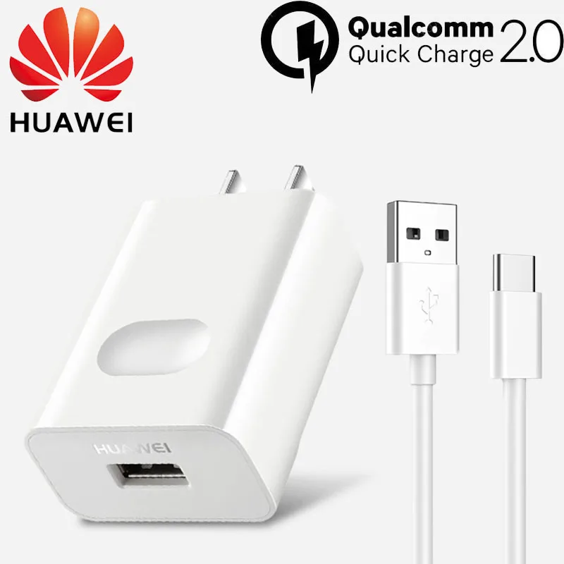 huawei fast charger original qc 2 0 quick charge adapter usb type c cable for mate 20 lite p20 lite p9 honor 9 play nova 2 3 4