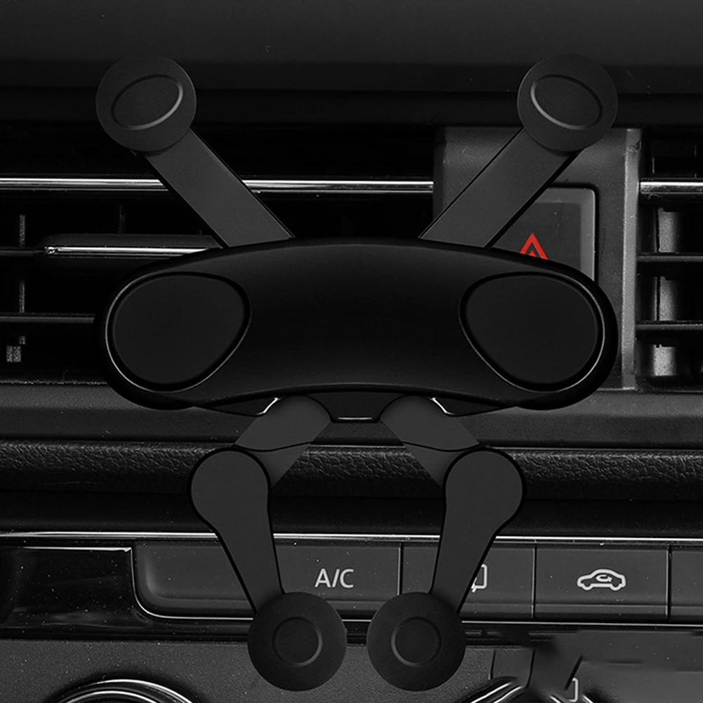 Гравитационный Автомобильный держатель для телефона iPhone 11 X XS MAX XR 8 7 Plus Air Vent Mount в автомобиле Милая Подставка для samsung Galaxy Note 10 Plus S10 - Цвет: Black color