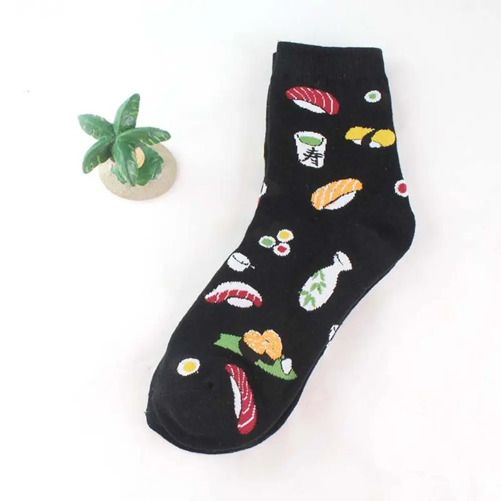 Веселое Harajuku суши носки японские носки с креативным мультяшным нескользящих носочков Для женщин Новинка Calcetines Mujer носки для женской обувью милые носочки для девочек