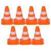 7/14pcs Mini Plastic Traffic Road Cones Toys Training Roadblock Signs Children Educational Toy Kindergarten Teaching Aids 1