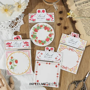 

Infeel.me Embroidery Botanical Garden memo pad diy message note paper notepad pack Wholesale