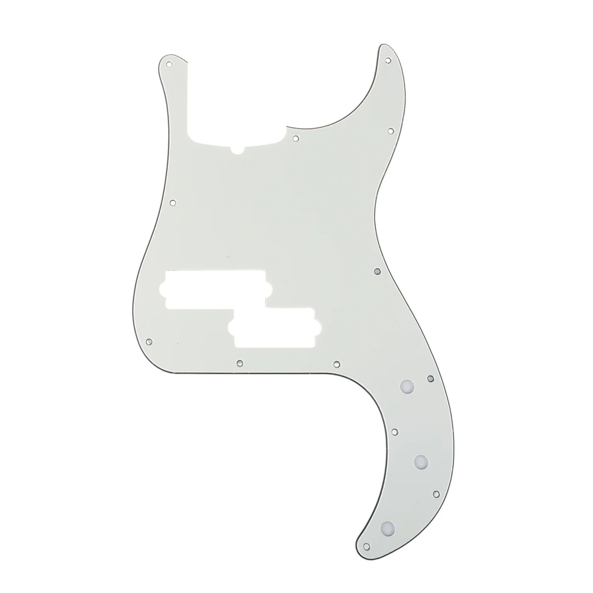 3Ply White Musiclily Pro 13-Hole Contemporary P Bass Pickguard for Fender Precision Bass American 5-String