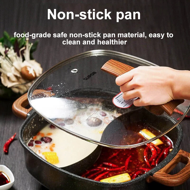 SUPOR Electric Chinese Hot Pot Pan 2 in 1 Hot Pot Portable 6L Durable Material Fast Even Heated For Shellfish Vegetables Home 6