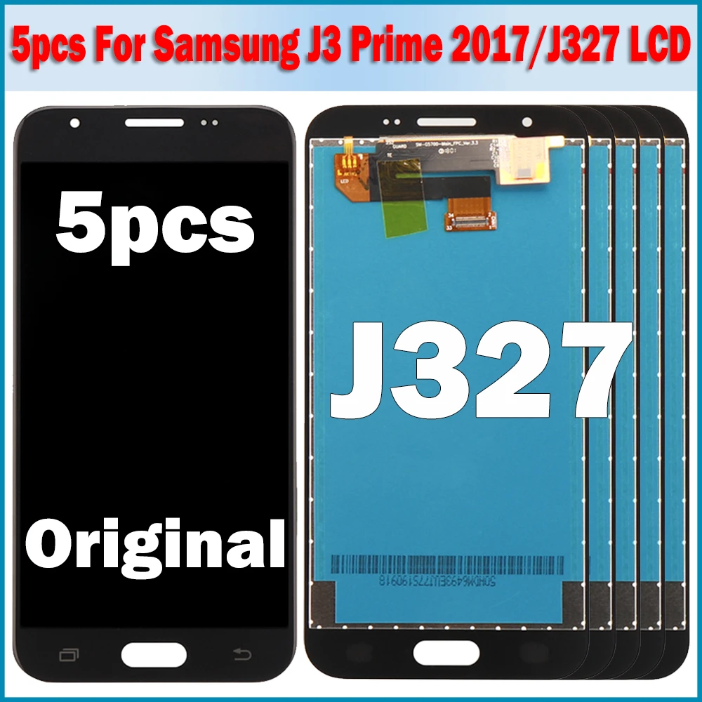 5pcs Lot Original For Samsung Galaxy J3 17 J3 Prime J327f Display Display Lcds Touch Screen For Samsung J327 Adjust J3prime Mobile Phone Lcd Screens Aliexpress