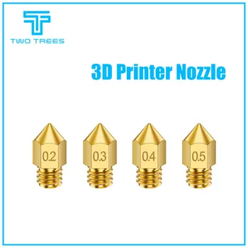 

TWO TREES MK7 MK8 Nozzle 0.2 0.3 0.4 0.5mm Copper threaded 1.75mm 3.0mm Filament Head Brass Nozzles for CR10 Ender 3 printer