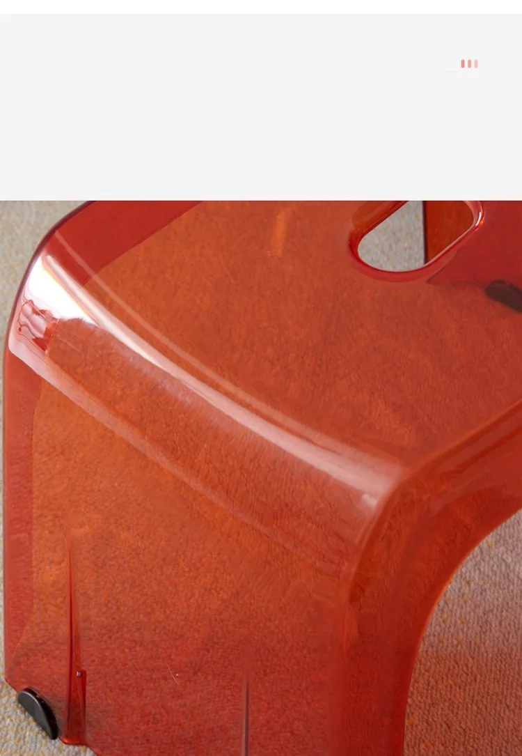 JOYLOVE Bathroom Bath Stool Non-Slip Transparent Shoe Change Stool Toilet Thickened Plastic Bench Acrylic Low Stool
