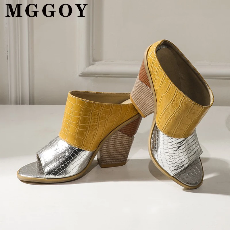 stone block heels