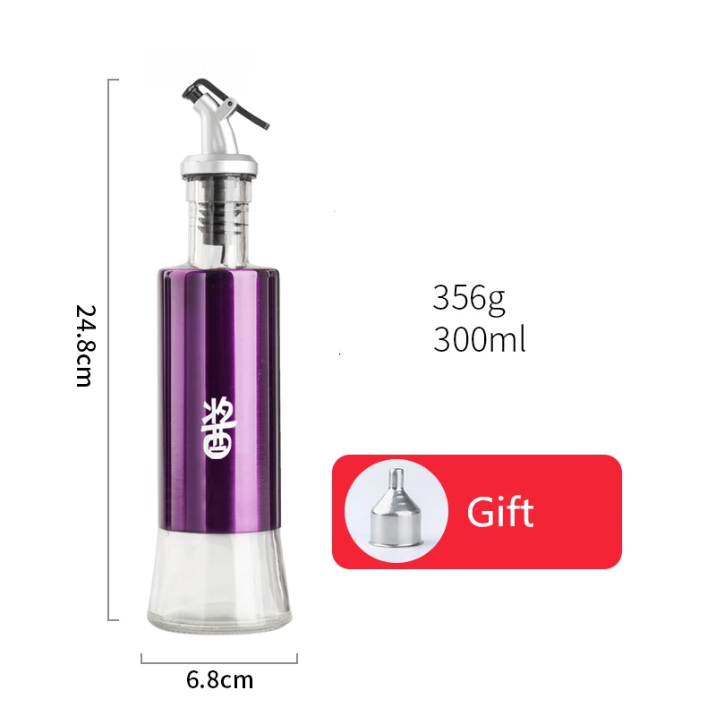 200/300ML Pro Cooking Seasoning Bottle Dispenser Sauce Bottle Kitchen Storage Bottles for Oil and Vinegar Olive bottle Container - Цвет: 21