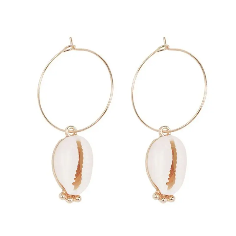 

3 Pcs/set Women Jewelry Set Fashion Shell Earrings Ocean Conch Alloy Necklace Ring Combination Elegant Ladies Jewellery Gift