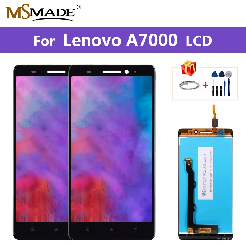 

5.5" Original For LENOVO A7000 LCD Display Touch Screen Digitizer with Frame Replacement Parts For LENOVO A7000 Display