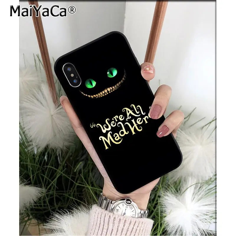 Мягкий силиконовый чехол для телефона MaiYaCa Alice in Wonderland Cheshire Cat из ТПУ для iPhone 8 7 6 6S Plus X XS MAX 5 5S SE XR Mobile Cover - Цвет: A13