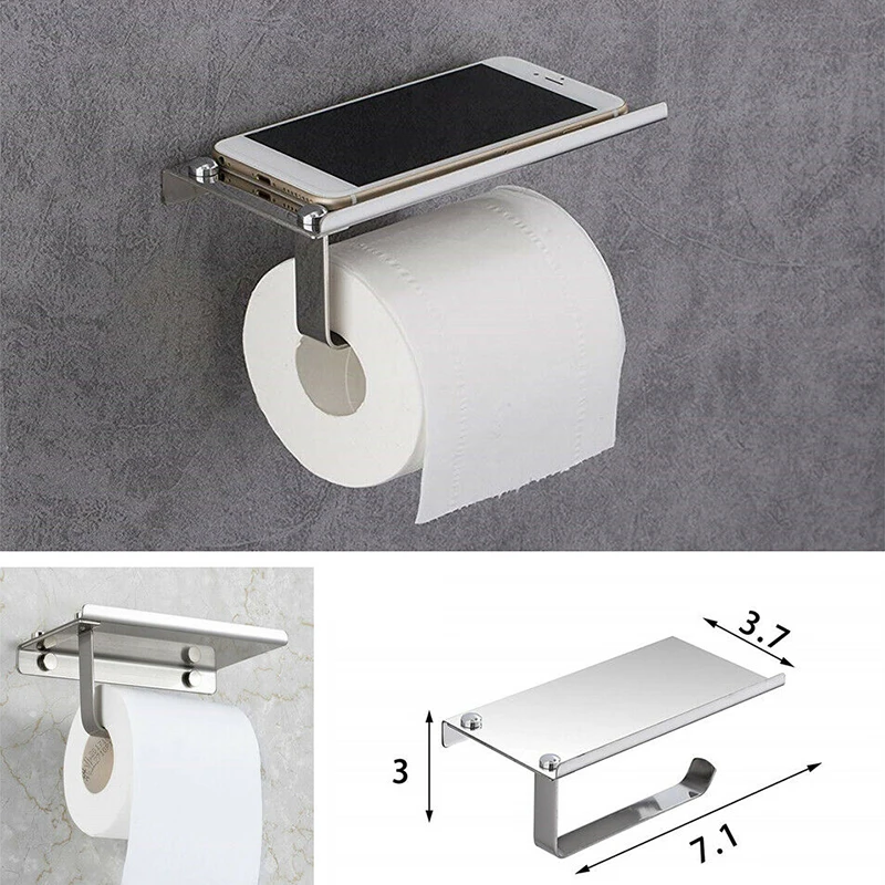 1х держатель для телефона+ 2х винты для ванной комнаты держатель для туалетной бумаги с мобильным телефоном полка для хранения настенная стойка