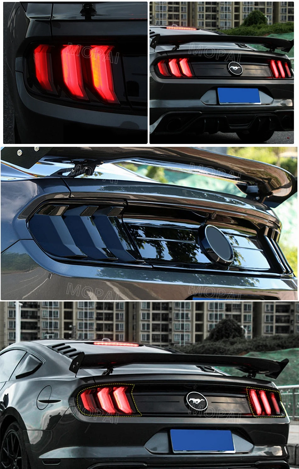 shelby tail light conversion kit on Mopai Lamp Hoods For Mustang 2018 Car Rear Tail Light Decor Cover Taillight Lamp Sticker For Ford Mustang 2018 Accessories Lamp Hoods Aliexpress