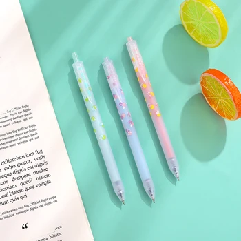 

JIANWU 6pcs/set 0.5mm Creative Cute Simple Small Fresh Gel Pen Press Neutral Pen journal Kawaii School Stationery Supplie