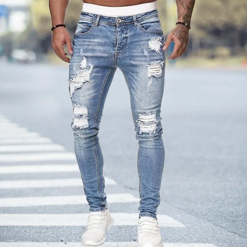 Jeans Skinny neri Jeans strappati da uomo uomo 2021 NEW Casual Hole Summer  Street Hip Hop pantaloni Slim in Denim pantaloni Jogger moda uomo|Jeans| -  AliExpress