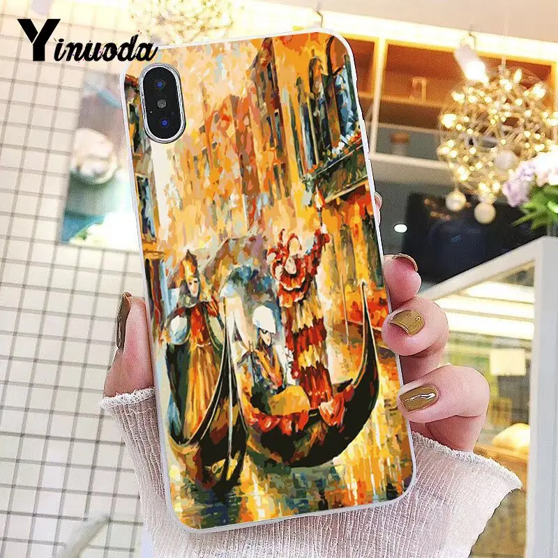 Yinuoda Italy night in venice Transparent Phone Cover Case for iPhone 8 7 6 6S Plus X 10 5 5S SE XR XS XSMAX Coque Shell Fundas