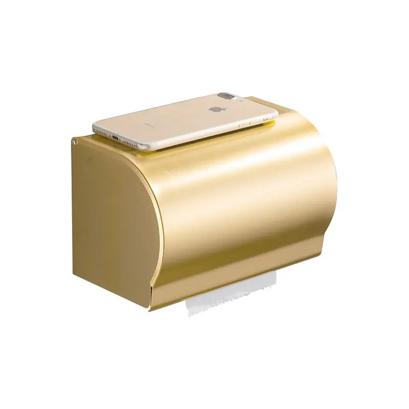 

Alumimum Luxury Gold Color K20 Medium Tissue Box Toilet Paper Box Storage Shelf Wholesale