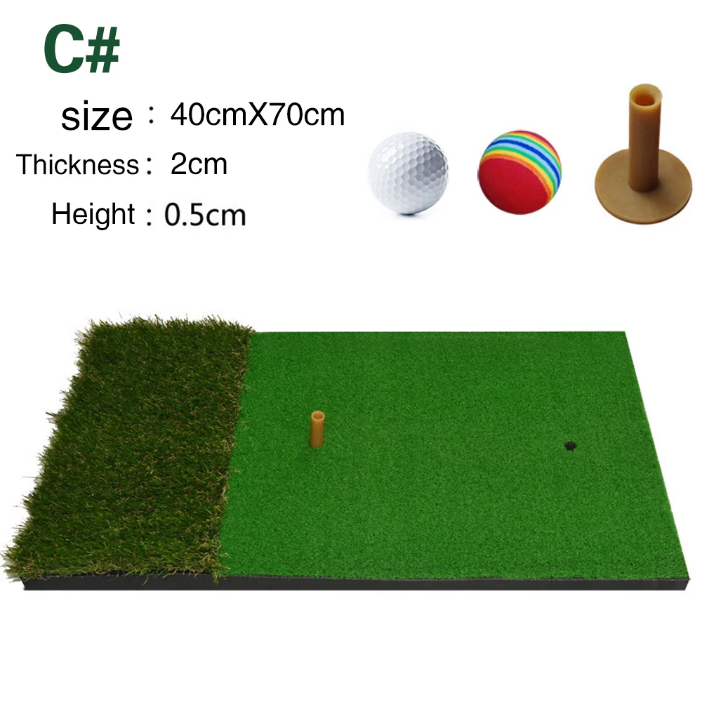 Нейлоновый Тренировочный Коврик для гольфа, тройник для игры в гольф, полезный коврик для ударов, резиновый зеленый прочный наружный искусственный тренировочный газон - Цвет: Section C 40X70cm