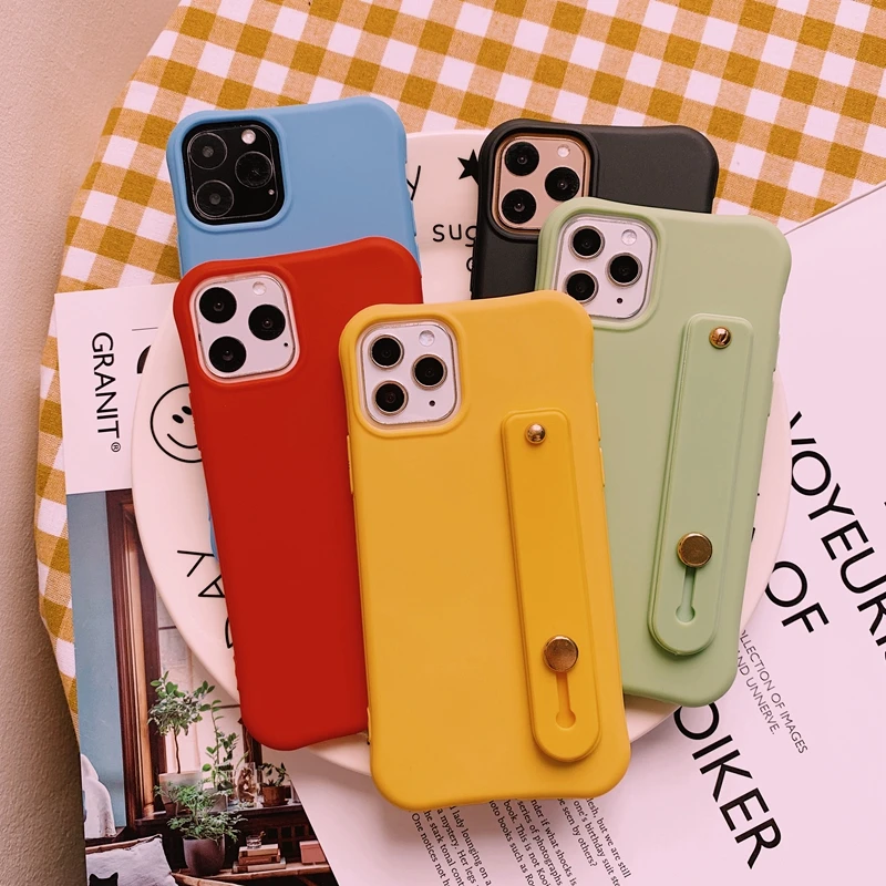 Неоновый яркий матовый Мягкий силиконовый чехол с подставкой из ТПУ для iPhone SE 2020 6