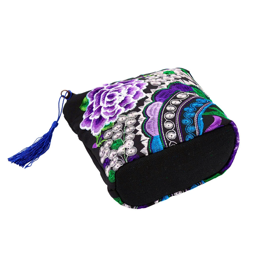 Long Wallets Luxury Purses Women Ethnic Handmade Embroidered Canvas Wristlet Clutch Vintage Purse Business CardHolder 816