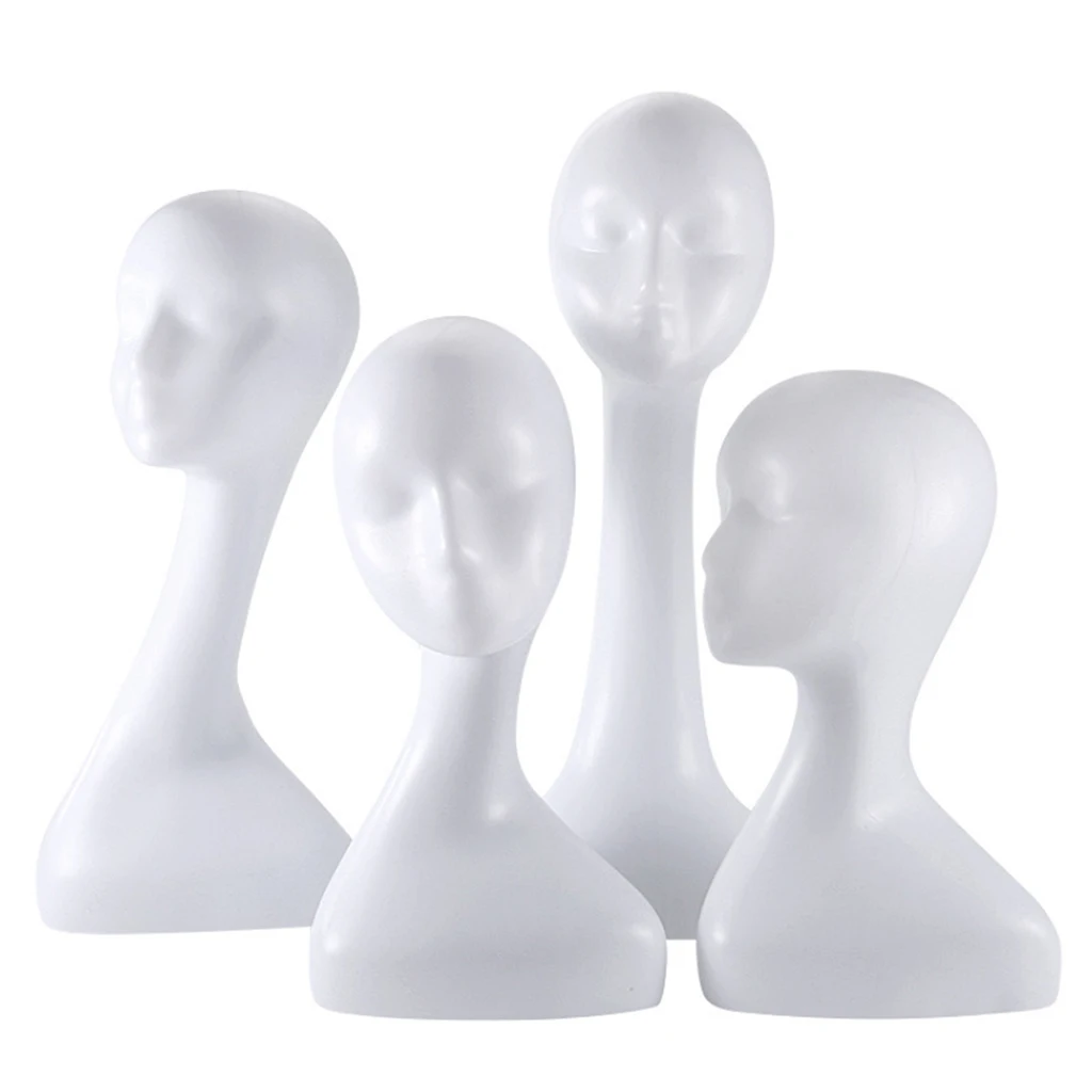 Plastic Wig Block Head Stand Display, Mannequin Head Model for Wig Diaplay,