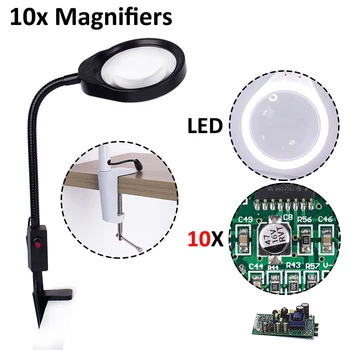 

magnifier with illumination magnifying glass with led light support desk magnifier lamp magnifying glass lamp glasses