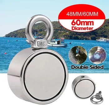 

Strong Neodymium Magnet Double side Search magnet hook D48 - D74*28mm super power Salvage Fishing magnetic Stell Cup holder