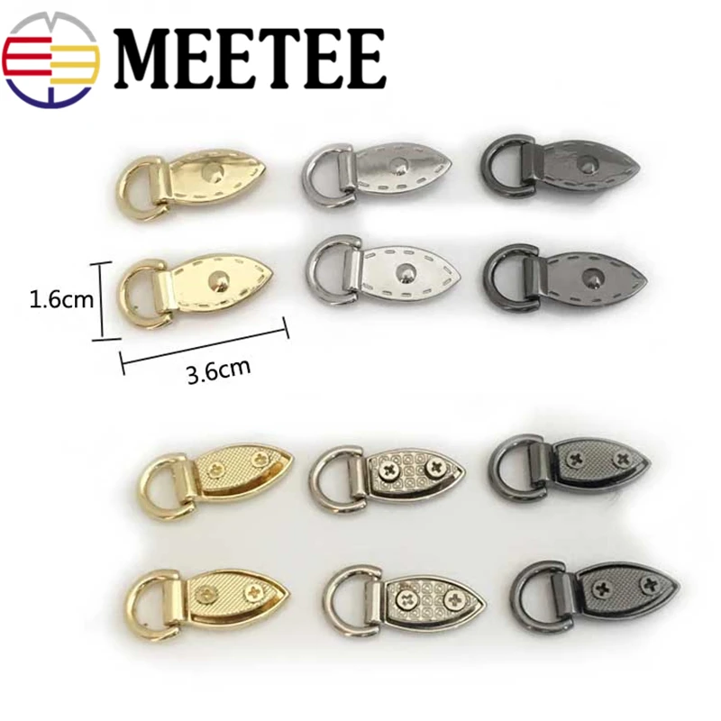 4 шт. металлический зажим Meetee для сумки подвесные боковые крючки пряжки винтовые