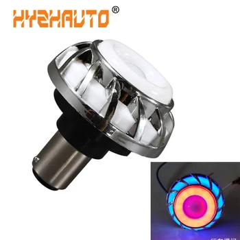 

HYZHAUTO 1Pcs 1157 P21/5W LED Strobe Light Bulb Motorcycle LED Flashing Indicator Light Tail Brake Lamp Red Blue Color 12V