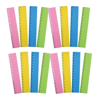 

20pcs 0-15cm Ruler Practical Plastic Measurement Tool Students Ruler Drawing Ruler School Office Supplies (Random Color)