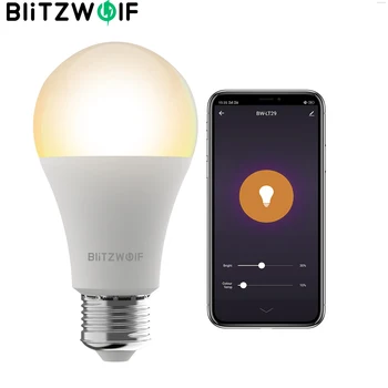 

BlitzWolf BW-LT29 Smart LED Bulb CW+WW Dual Color 9W 900LM WiFi APP Lamp Supports Alexa Google Assistant AC100-240V