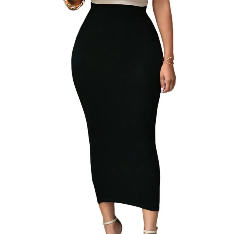 

Shi ying Europe And America-Style Chic Maxi Simple Style High-waisted Sheath Mini Longuette 71188