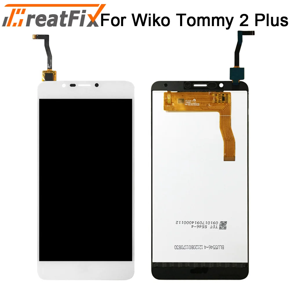 Отличный Фикс ПРОВЕРЕНО Tommy2+ Сенсорный экран планшета ЖК-дисплей для Wiko Tommy 2 плюс ЖК-дисплей Дисплей с Сенсорный экран Панель в сборе - Цвет: Tommy 2 Plus White