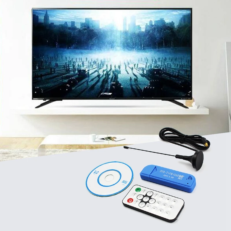 

USB 2.0 Digital DVB-T SDR+DAB+FM HDTV TV Tuner Receiver Stick RTL2832U+R820T2